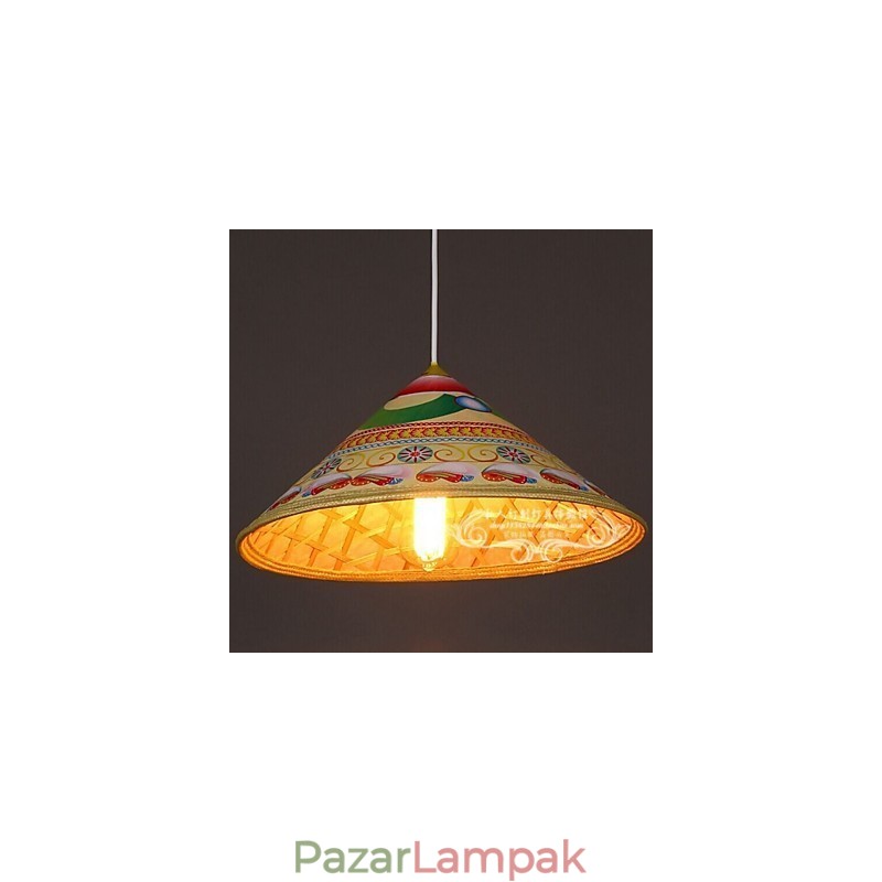 Modern Tea Hat Csillár Csillár Csillár Bambusz Kalapok