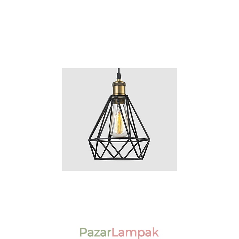Ipari huzal CAGE FÜGGŐVILÁGÍTÁS Cafe Loft Raktári világítás Fekete vezeték