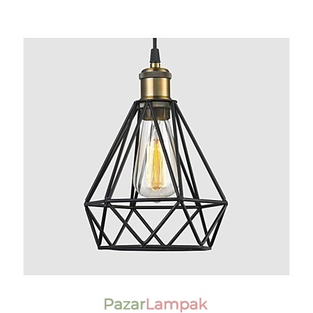 Ipari huzal CAGE FÜGGŐVILÁGÍTÁS Cafe Loft Raktári világítás Fekete vezeték Ipari huzal CAGE FÜGGŐVILÁGÍTÁS Cafe Loft Raktári világítás Fekete vezeték