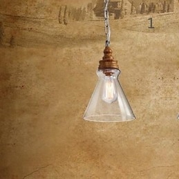 Fa gabona Crystal Droplight Cafe világító lámpák és lámpák