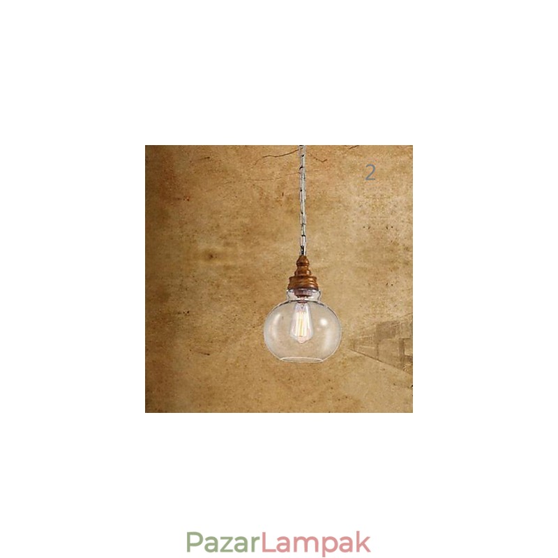 Fa gabona Crystal Droplight Cafe világító lámpák és lámpák