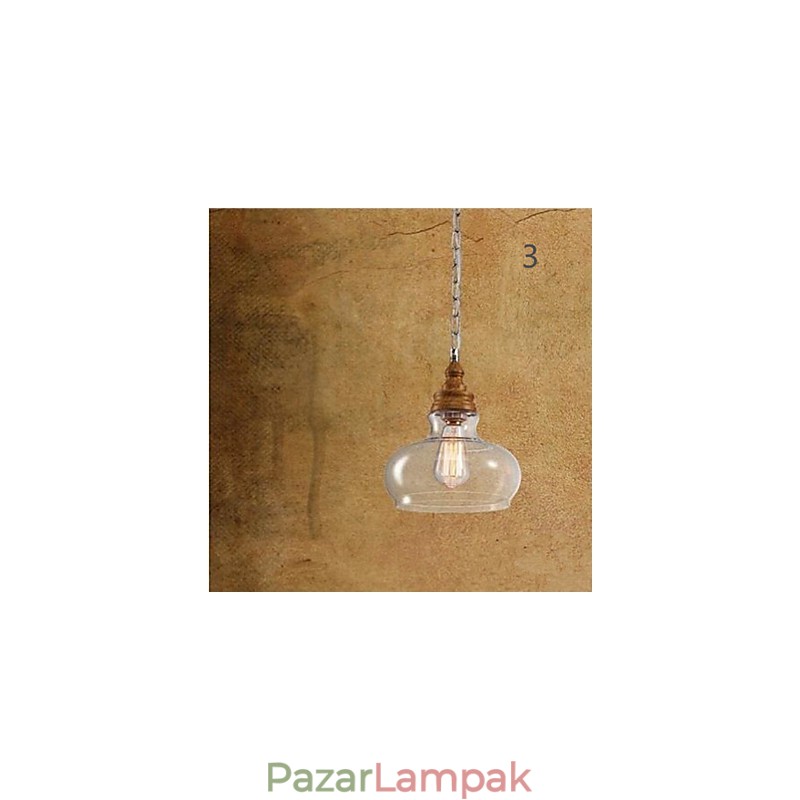 Fa gabona Crystal Droplight Cafe világító lámpák és lámpák