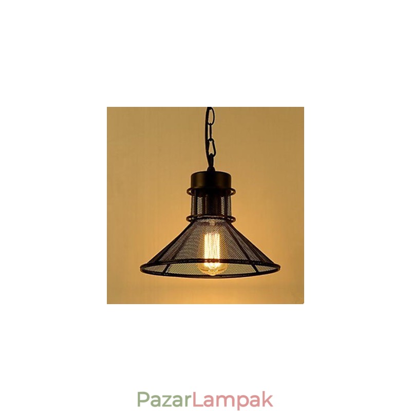 American Cafe Terrace Fashion Black Umbrella Grid Droplight