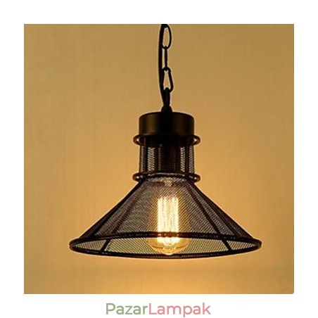 American Cafe Terrace Fashion Black Umbrella Grid Droplight