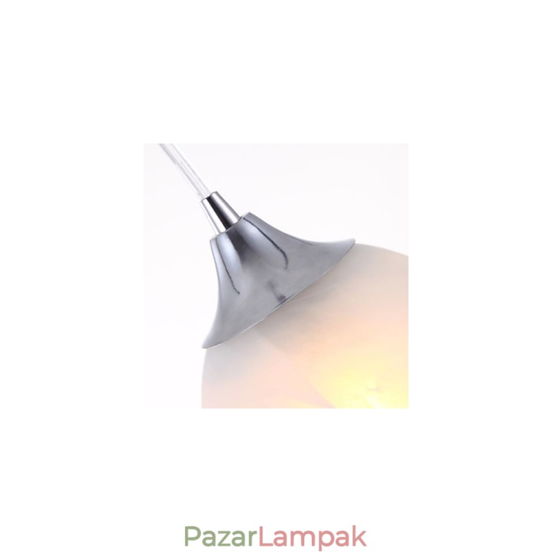 Modern boroskupa hosszúkás függőlámpa három fénnyel