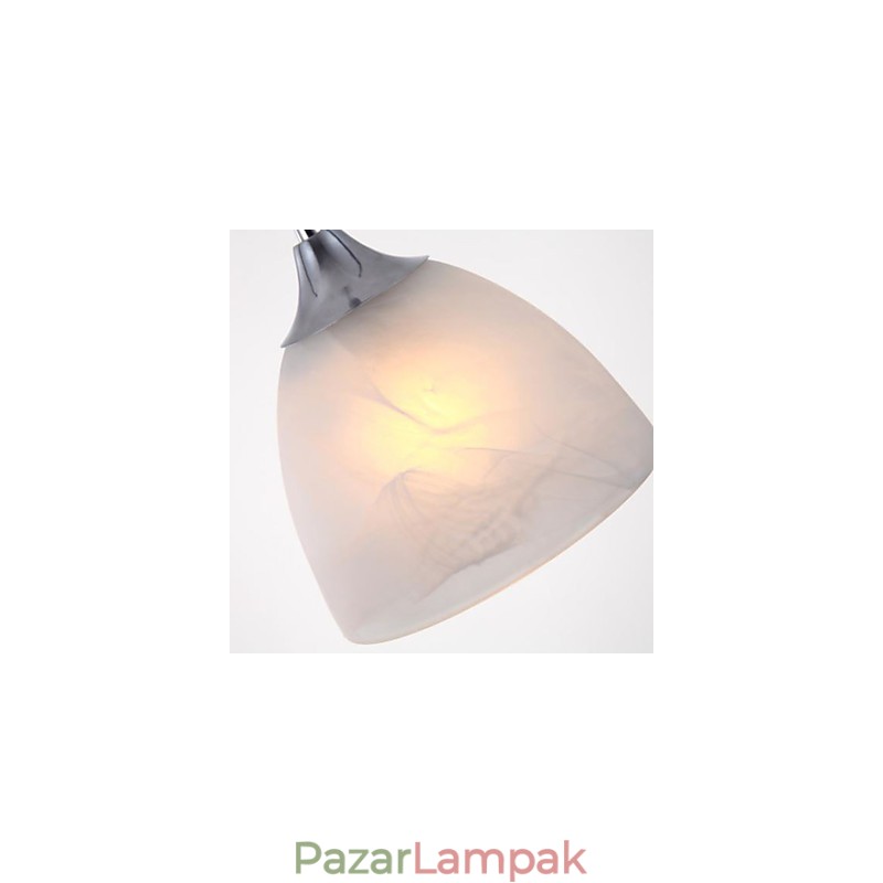 Modern boroskupa hosszúkás függőlámpa három fénnyel