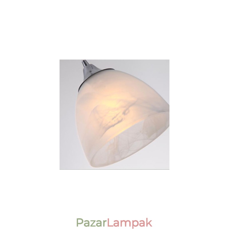 Modern boroskupa hosszúkás függőlámpa három fénnyel