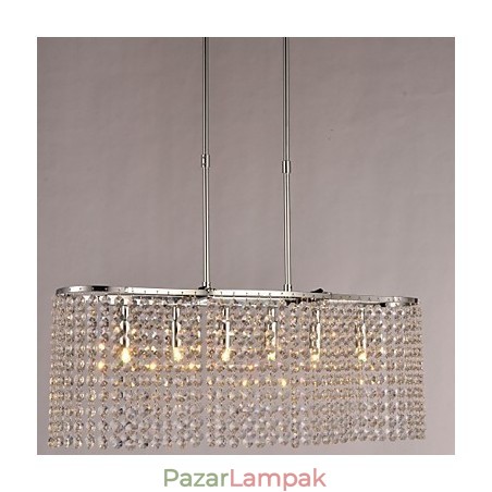 Modern, modern, kristályos, galvanizált függőlámpa Modern, modern, kristályos, galvanizált függőlámpa