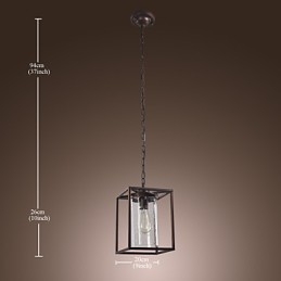 Hagyományos klasszikus vintage lámpás mini stílusú galvanizált függőlámpa étkező