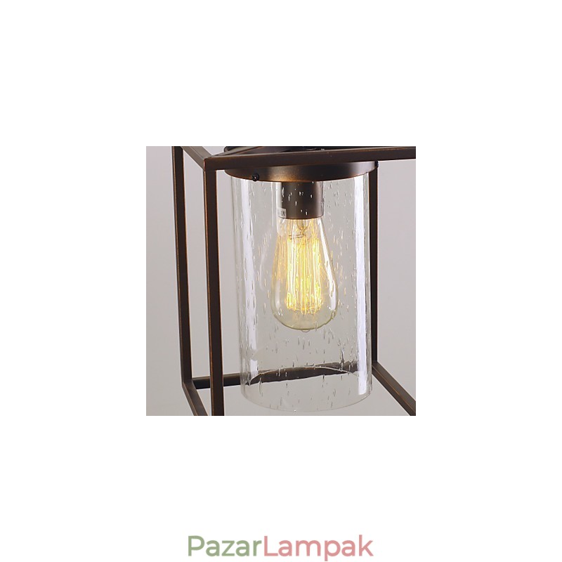 Hagyományos klasszikus vintage lámpás mini stílusú galvanizált függőlámpa étkező