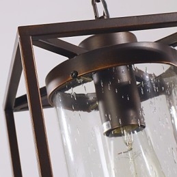 Hagyományos klasszikus vintage lámpás mini stílusú galvanizált függőlámpa étkező