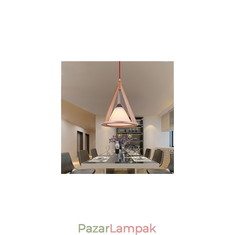 Designer stílusú fa csillár lámpa Elegáns, modern stílusú csillár
