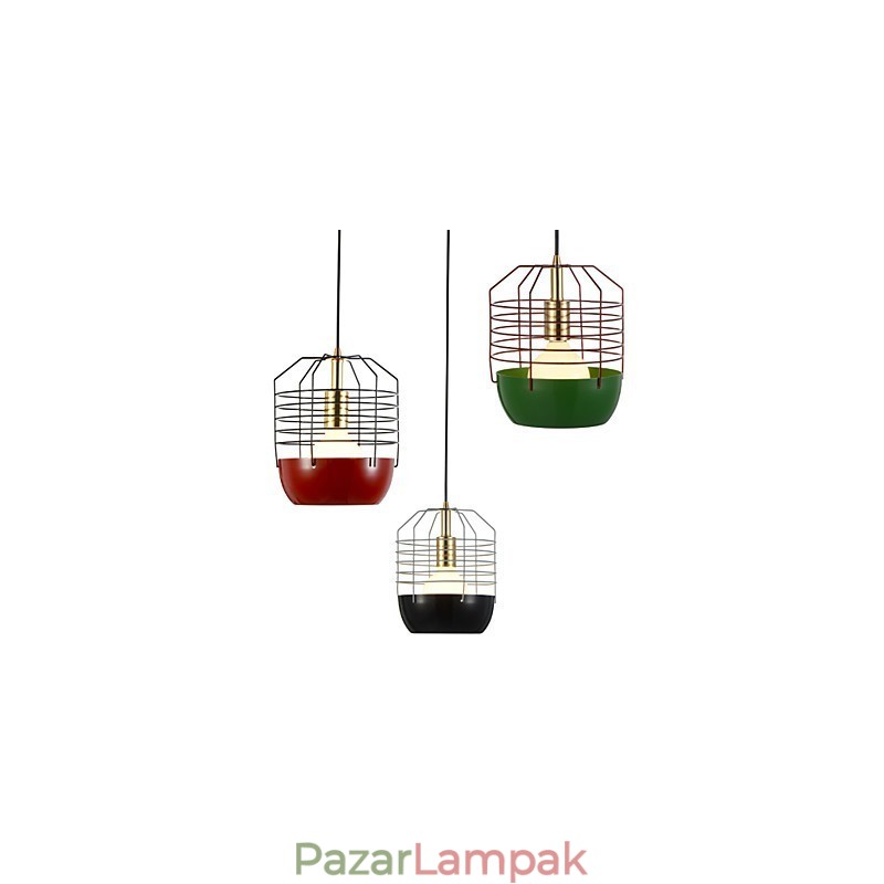 Mini Artistic Pókhálós függőlámpa 1 Világos Mordern Simplicity Finish Fekete Fehér Zöld Piros Szénacél csepplámpa