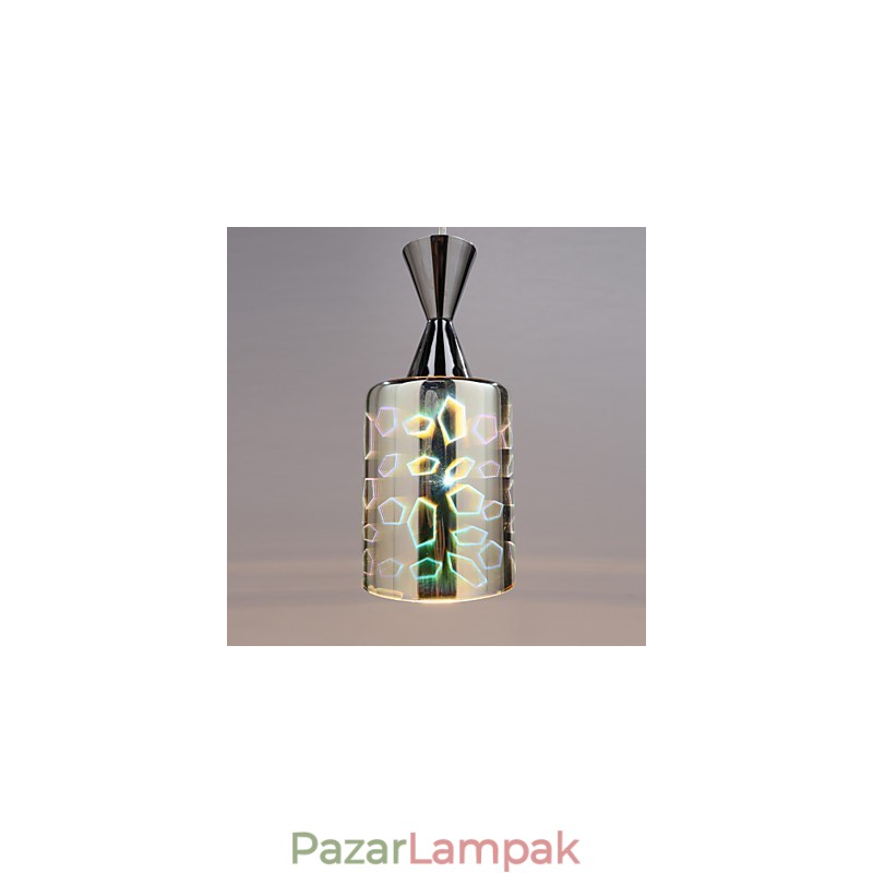 Dream lézergravírozás krómozott függőlámpa