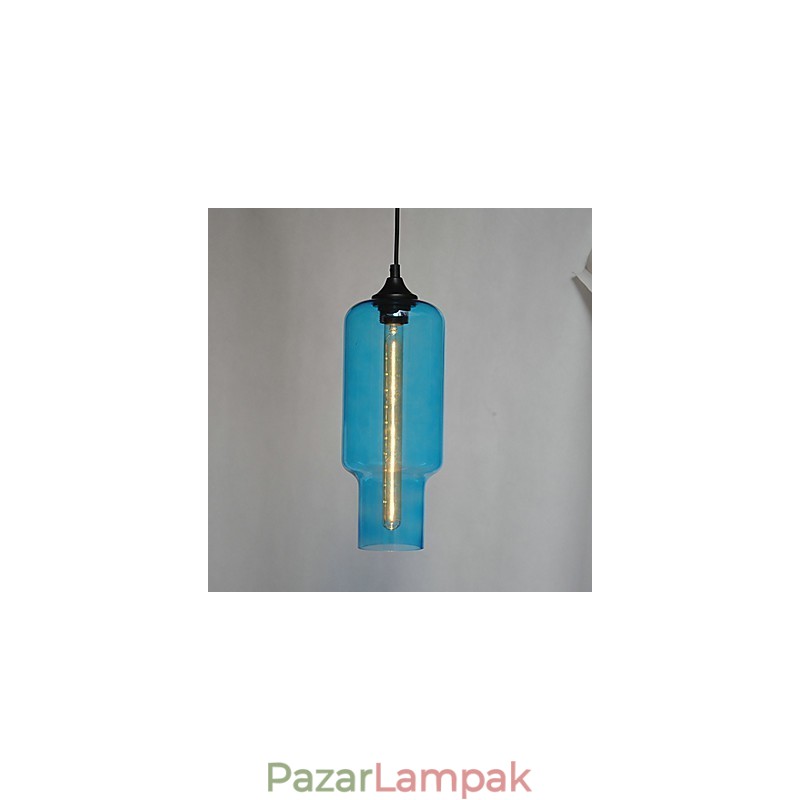 Modern üveg függőlámpa barna buborék kivitelben