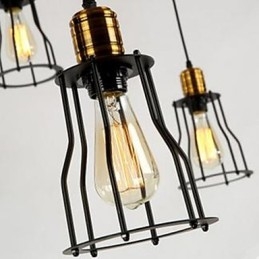 Amerikai vidéki ipari egyéniség Kreatív Ülő Hat kisméretű főzőlapfejes lámpa