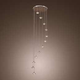 Modern, modern kristály mini stílusú krómozott fém függőlámpa