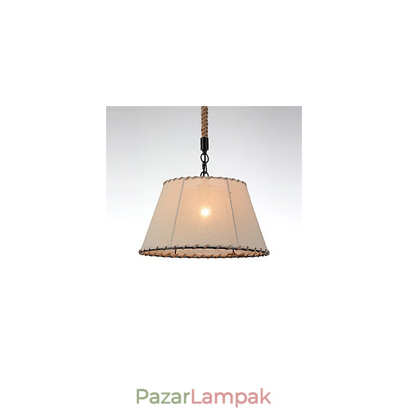 1 Lámpák Függesztett lámpák Vintage stílusú ipari stílusú sárga ruha és fém csepplámpa