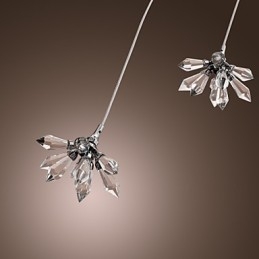 Modern, modern kristály mini stílusú krómozott fém függőlámpa