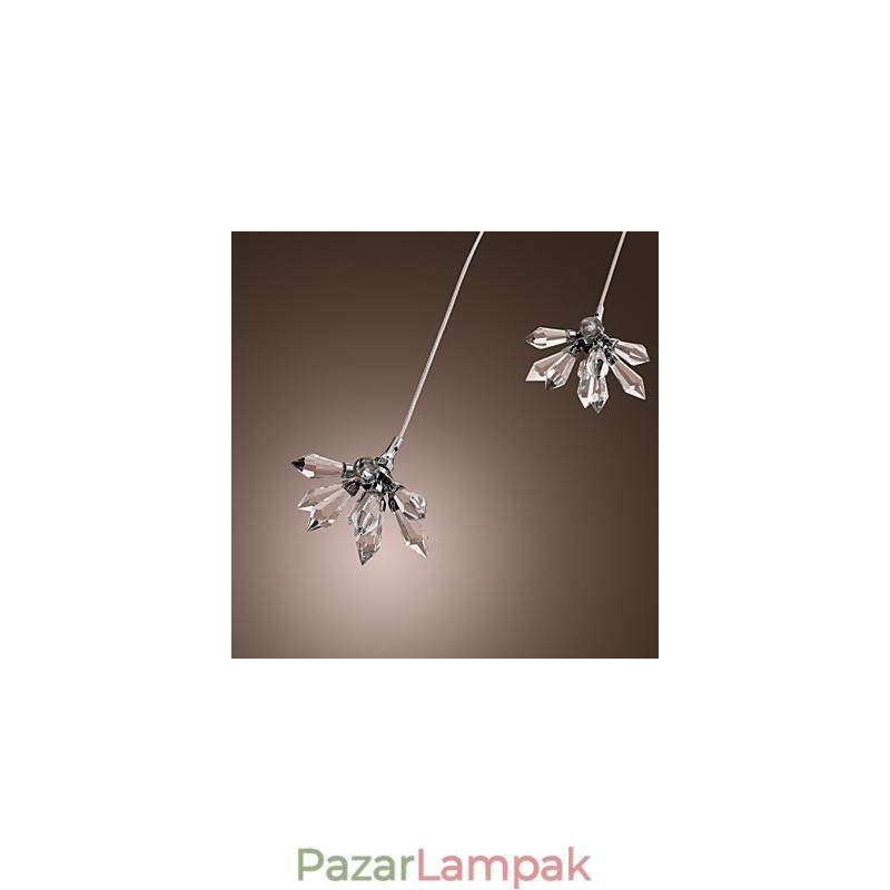 Modern, modern kristály mini stílusú krómozott fém függőlámpa