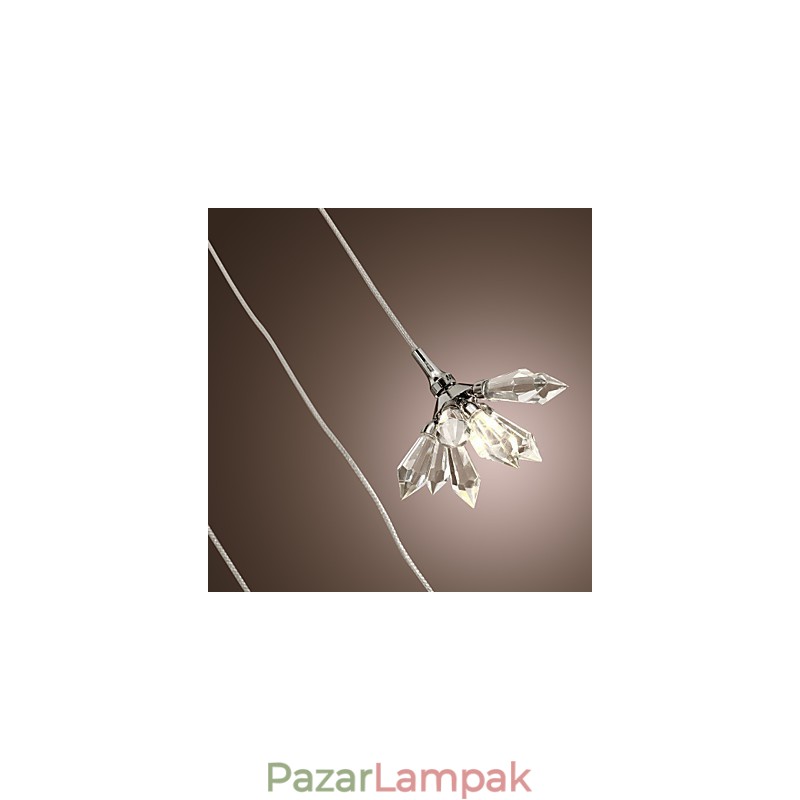 Modern, modern kristály mini stílusú krómozott fém függőlámpa