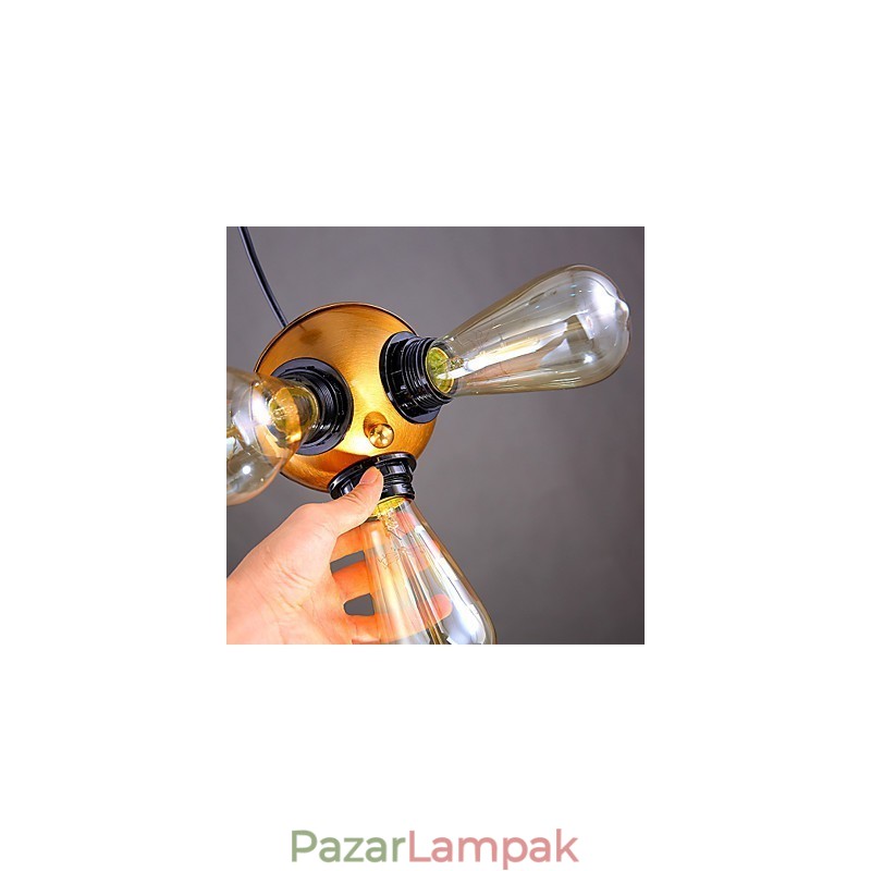 Amerikai vidéki ipari rézfejű három lábú csepplámpa