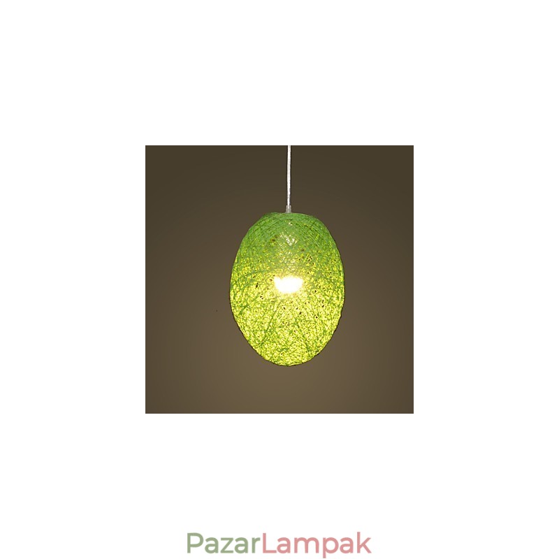 Modern vidéki Cany Art szőtt rattan egyfejű csepplámpás lámpa