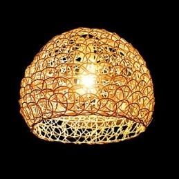 Modern vidéki Cany Art szőtt rattan egyfejű csepplámpás lámpa