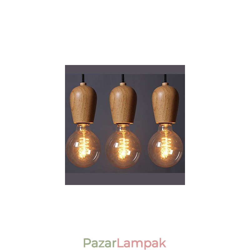 Country Mini Style Egyéb Fa bambusz függőlámpa Garázs