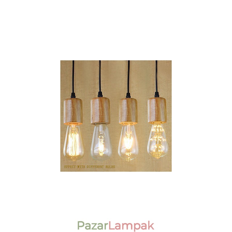Függesztett lámpák Hagyományos klasszikus Vintage Retro Country Garage Fa bambusz