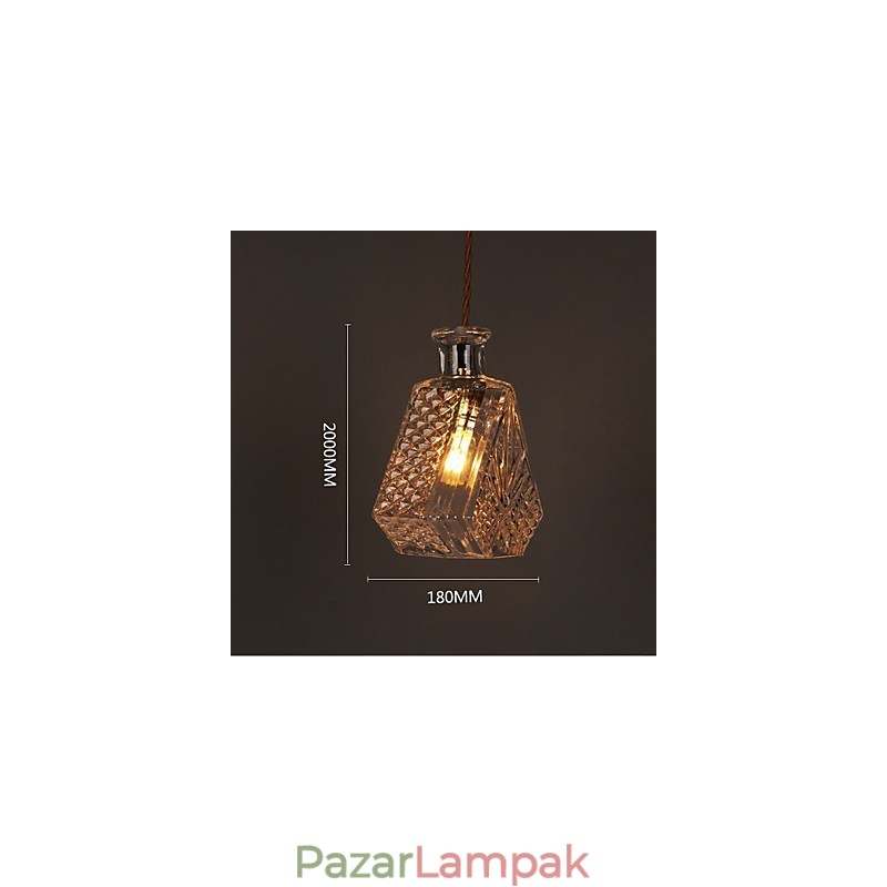 Romantikus palack kreatív faragott művészeti üvegcsillár fényű függőlámpa