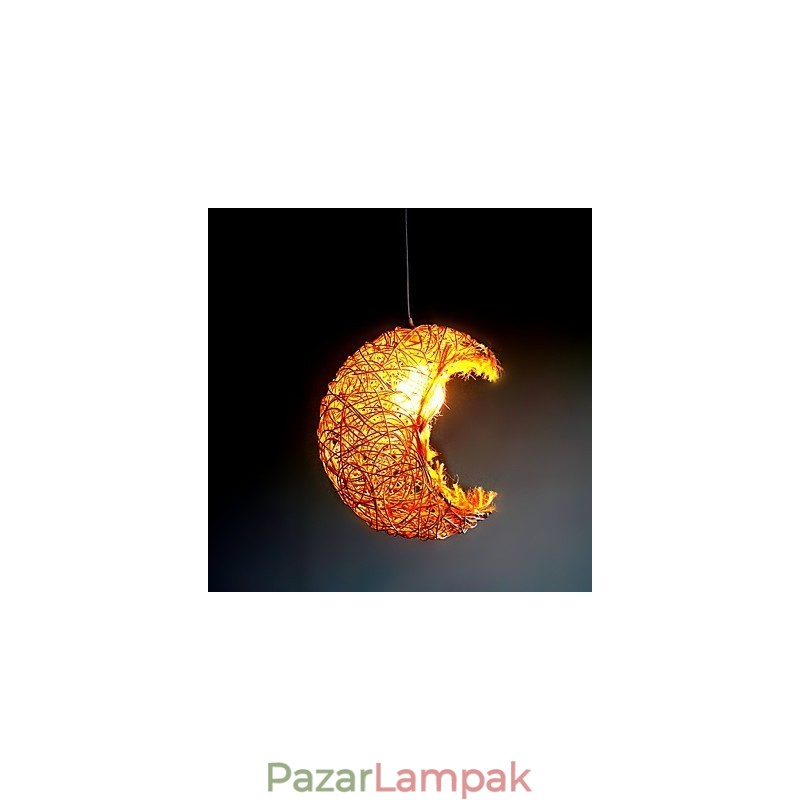 Modern vidéki Cany Art szőtt rattan egyfejű csepplámpa