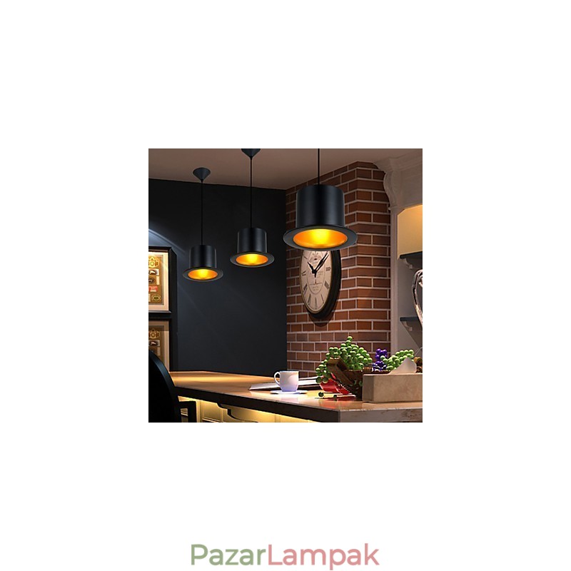 Retro festés fém függőlámpa Garázs