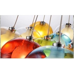 Creative The Nordic Color Restoring Ancient Ways Goldfish Bowl Glass Creative Droplight Lámpa Light (Ha több üveggolyót rendel, akkor egy függő függeszt szállítjuk) (Kérjük, válassza ki az üveggolyó mennyiségét és színét lent)