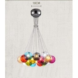 Creative The Nordic Color Restoring Ancient Ways Goldfish Bowl Glass Creative Droplight Lámpa Light (Ha több üveggolyót rendel, akkor egy függő függeszt szállítjuk) (Kérjük, válassza ki az üveggolyó mennyiségét és színét lent)