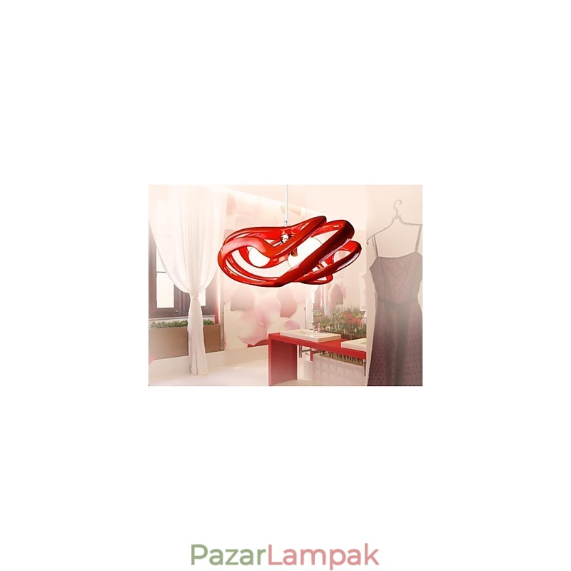 Modern, kortárs festészetű műgyanta függőlámpa