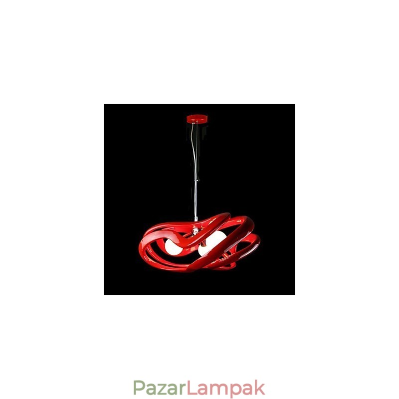 Modern, kortárs festészetű műgyanta függőlámpa