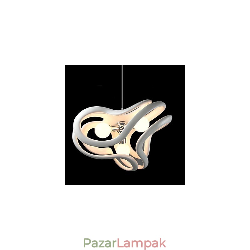 Modern, kortárs festészetű műgyanta függőlámpa