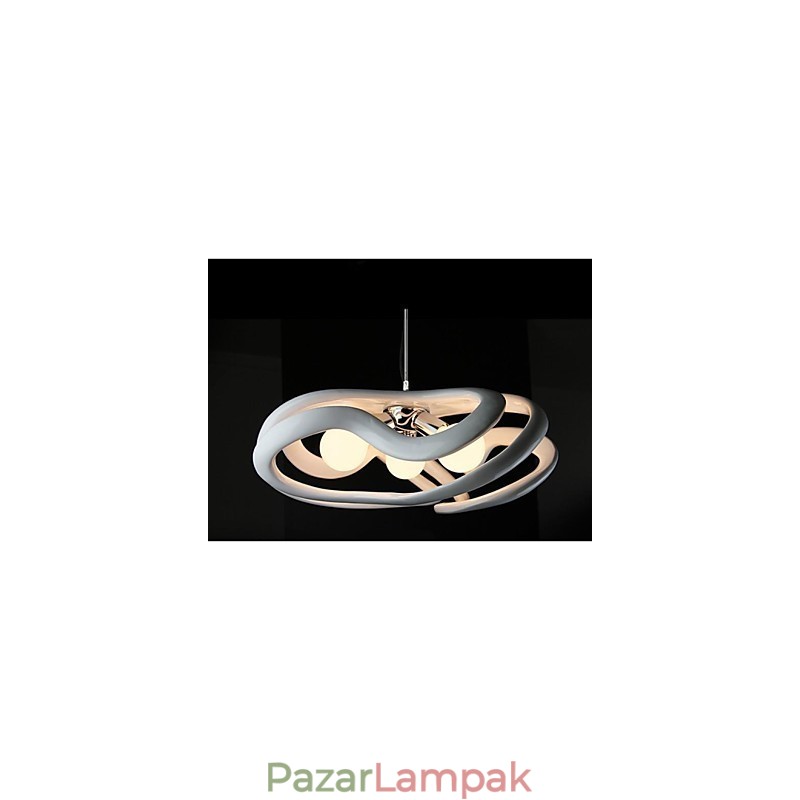 Modern, kortárs festészetű műgyanta függőlámpa
