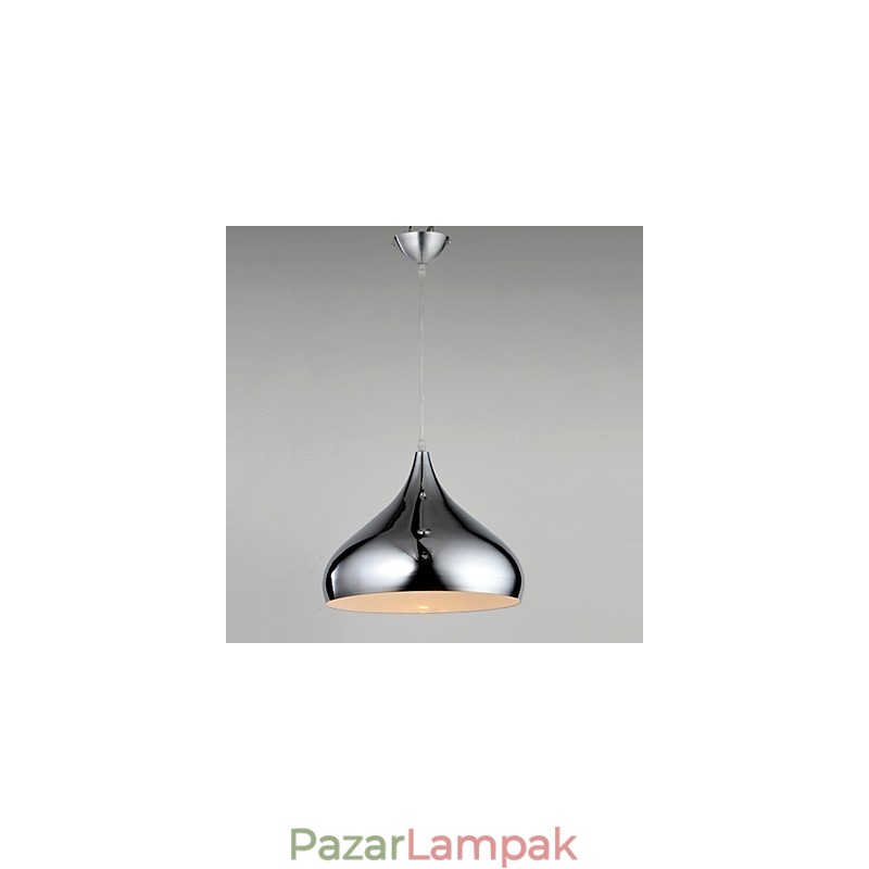 Modern, modern mini stílusú krómozott fém függőlámpa