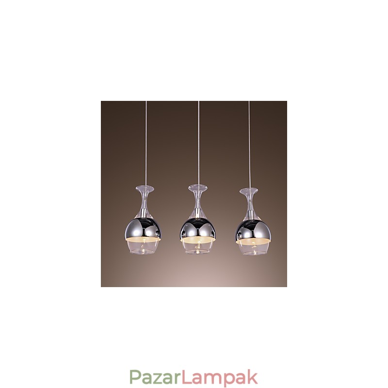 Modern kreatív 3 fényes medál serleg formájú