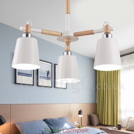 3 Light Modern kortárs fa csillár lámpa 3 Light Modern kortárs fa csillár lámpa
