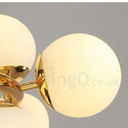 24 Light Modern modern csillár üvegárnyékoló világítással