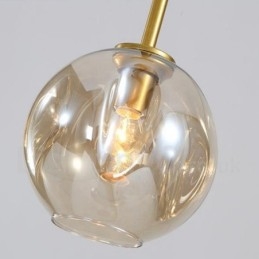 Modern, modern 7 világos csillár átlátszó üveg ernyővel és lámpával