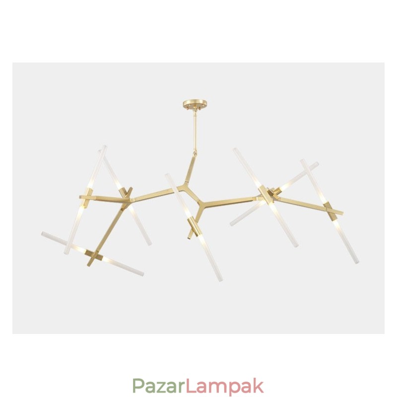 14 világos, modern kortárs csillárfény (fekete arany)