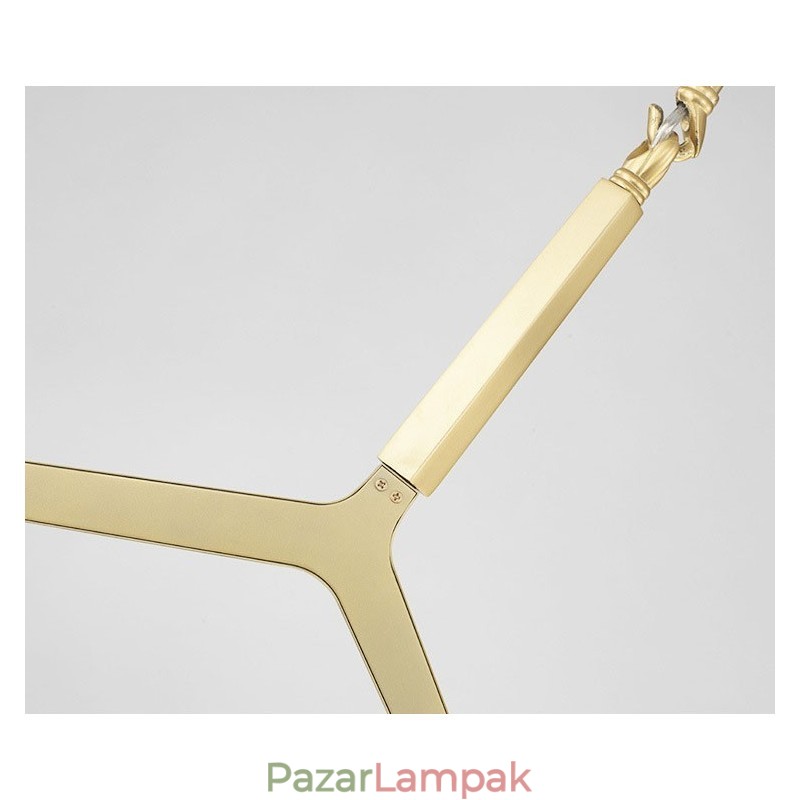 Modern, kortárs 20 fényes csillárlámpa (fekete arany)