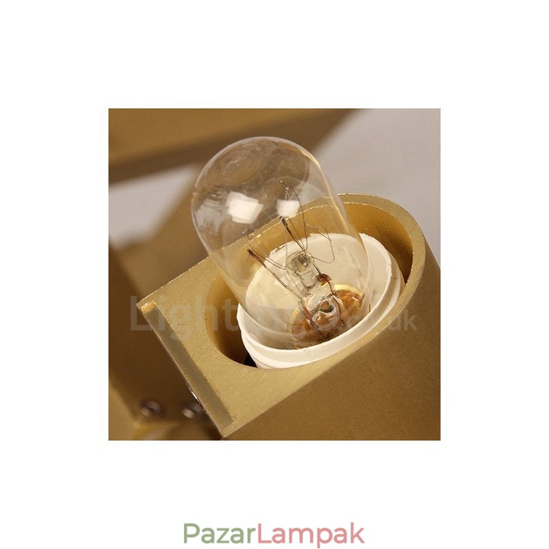 Modern, kortárs 20 fényes csillárlámpa (fekete arany)