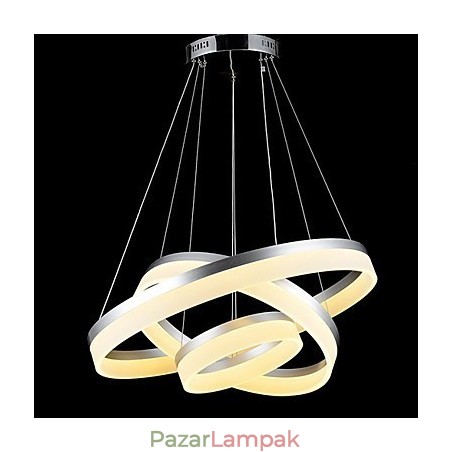 Kerek függőlámpa Modern akril lámpák Világítás luxus három gyűrűs mennyezeti lámpatestek Kerek függőlámpa Modern akril lámpák Világítás luxus három gyűrűs mennyezeti lámpatestek