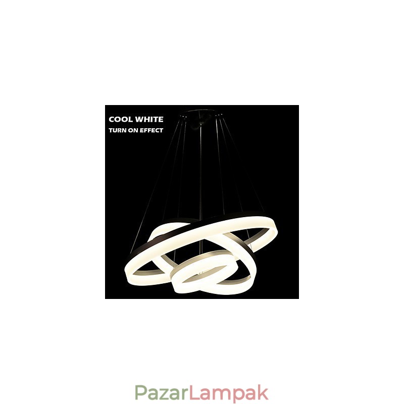 Kerek függőlámpa Modern akril lámpák Világítás luxus három gyűrűs mennyezeti lámpatestek