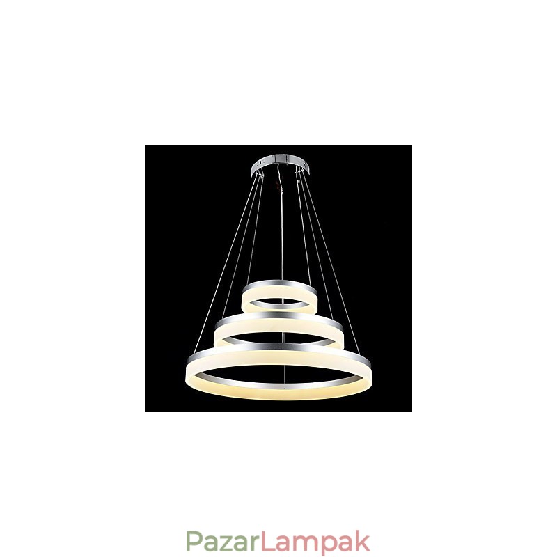 Kerek függőlámpa Modern akril lámpák Világítás luxus három gyűrűs mennyezeti lámpatestek